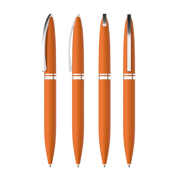 Ручка шариковая "Rocket", покрытие soft touch - Ручка шариковая "Rocket", покрытие soft touch оранжевый