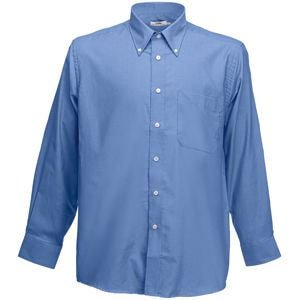 Рубашка "Long Sleeve Oxford Shirt" - Рубашка "Long Sleeve Oxford Shirt", синий_2XL, 70% х/б, 30% п/э, 135 г/м2