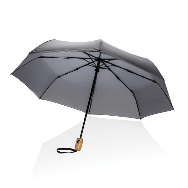Автоматический зонт Impact из RPET AWARE™ с бамбуковой рукояткой, d94 см - Автоматический зонт Impact из RPET AWARE™ с бамбуковой рукояткой, d94 см