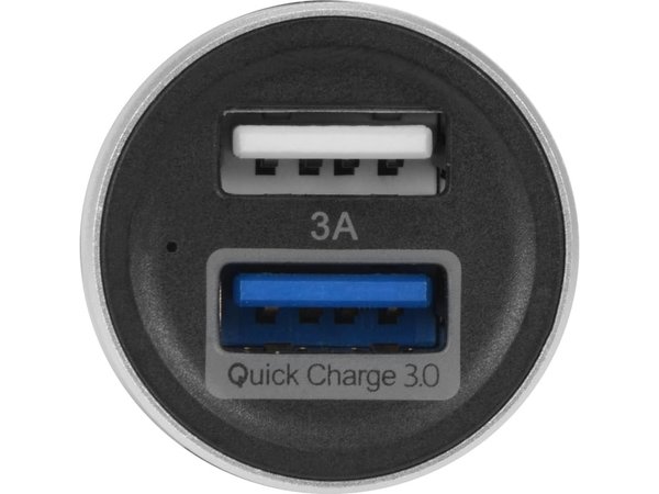 Адаптер автомобильный USB с функцией быстрой зарядки QC 3.0 «TraffIQ» - Адаптер автомобильный USB с функцией быстрой зарядки QC 3.0 «TraffIQ»