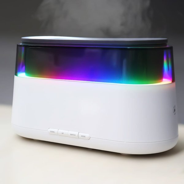 Светодиодный USB увлажнитель-ароматизатор Brava с часами с RGB подсветкой - Светодиодный USB увлажнитель-ароматизатор Brava с часами с RGB подсветкой