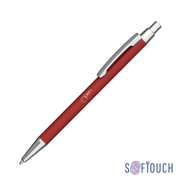 Ручка шариковая "Ray", покрытие soft touch - Ручка шариковая "Ray", покрытие soft touch красный