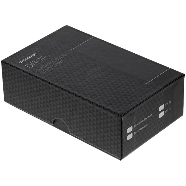 Портативный внешний диск SSD Uniscend Drop, 256 Гб, черный, без футляра