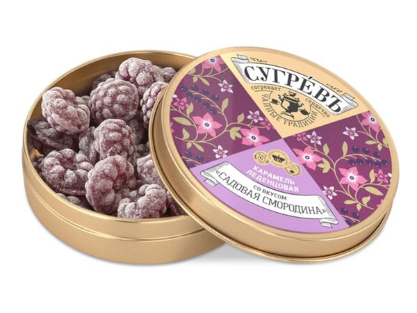 Карамель леденцовая со вкусом смородины в банке - Карамель леденцовая со вкусом смородины в банке