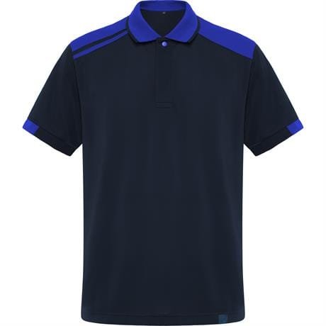 Футболка поло SAMURAI мужская - Футболка поло SAMURAI мужская, МОРСКОЙ СИНИЙ/КОРОЛЕВСКИЙ СИНИЙ XL