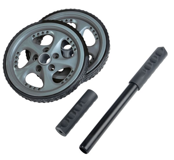 Тренажер для пресса SPORT WHEEL, черный, серый - Тренажер для пресса SPORT WHEEL, черный, серый
