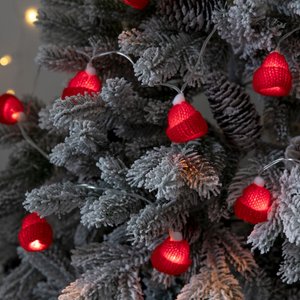 гирлянда cosy poms, красная