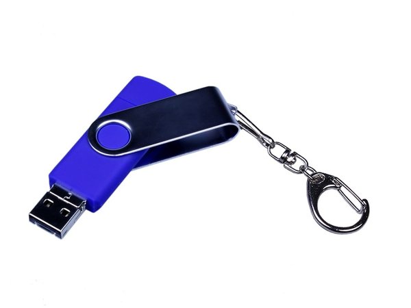 USB 2.0/micro USB/Type-C- флешка на 32 Гб c поворотным механизмом - USB 2.0/micro USB/Type-C- флешка на 32 Гб c поворотным механизмом