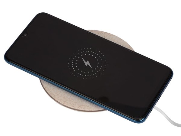 Беспроводное зарядное устройство «Wheatty» из пшеничной соломы, 5W - Беспроводное зарядное устройство «Wheatty» из пшеничной соломы, 5W