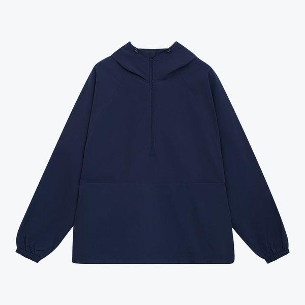Ветровка (анорак) оверсайз унисекс Риссман (Rissman), темно-синяя, размер XL/XXL