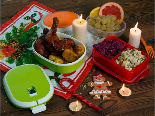 Герметичный ланч-бокс «Foody» с двумя секциями - Герметичный ланч-бокс «Foody» с двумя секциями