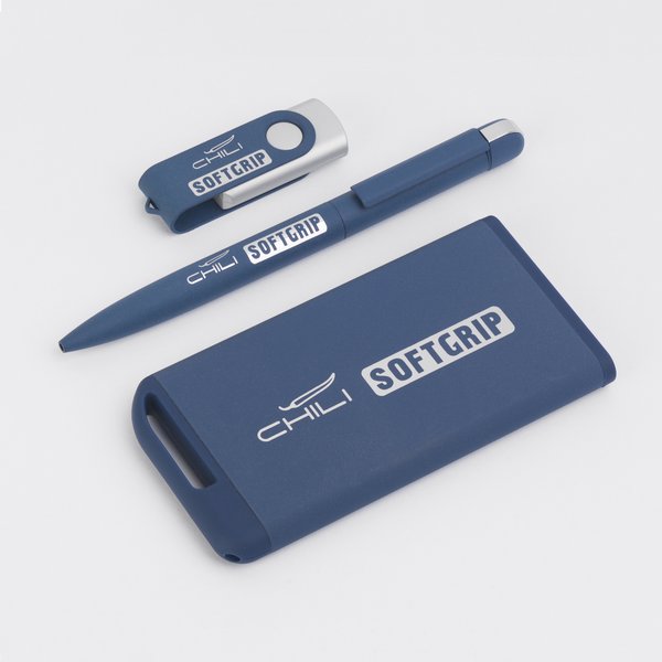 Флеш-карта "Vostok SOFTGRIP" 16 Гб, покрытие softgrip - Флеш-карта "Vostok SOFTGRIP" 16 Гб, покрытие softgrip темно-синий