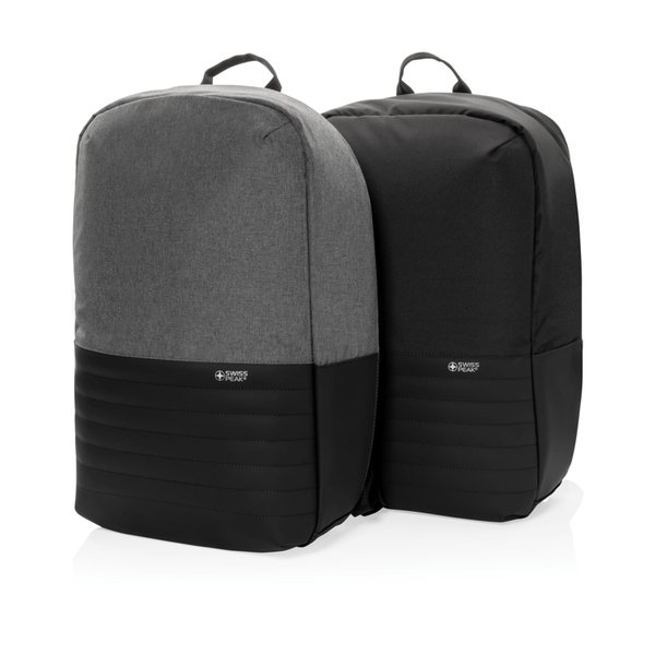Антикражный рюкзак для ноутбука Swiss Peak с RFID-защитой из rPET AWARE™, 15,6’’ - Антикражный рюкзак для ноутбука Swiss Peak с RFID-защитой из rPET AWARE™, 15,6’’