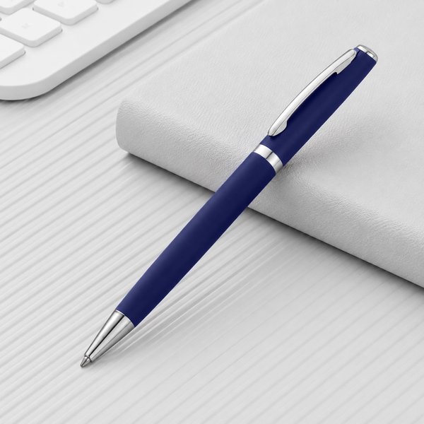 Ручка металлическая soft-touch шариковая «Flow» - Ручка металлическая soft-touch шариковая «Flow»