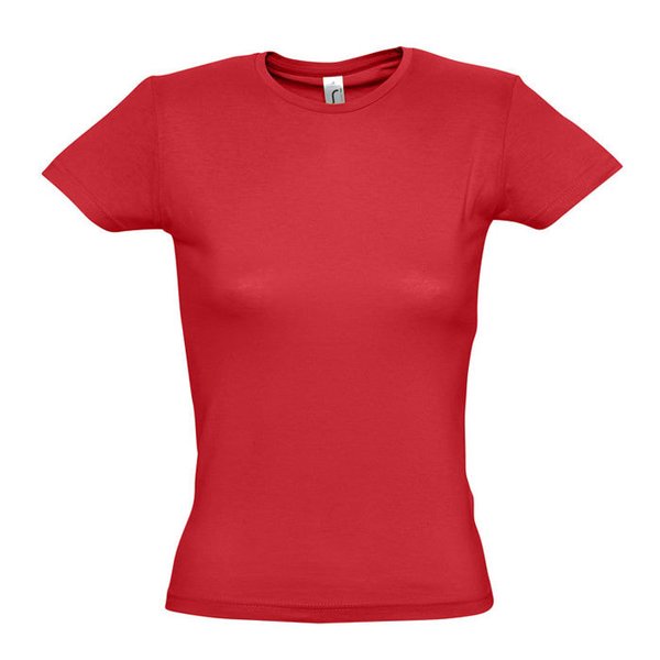 Футболка женская REGENT MISS 150 - Футболка "Miss", красный_2XL, 100% х/б, 150 г/м2