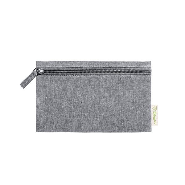 Косметичка HALGAR, рециклированный хлопок - Косметичка HALGAR, черный, 21 x 12.5 см, 100% переработанный хлопок