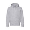 Толстовка мужская "PREMIUM HOODED SWEAT JACKET", серый меланж_2XL, 70% х/б, 30% п/э, 260 г/м2