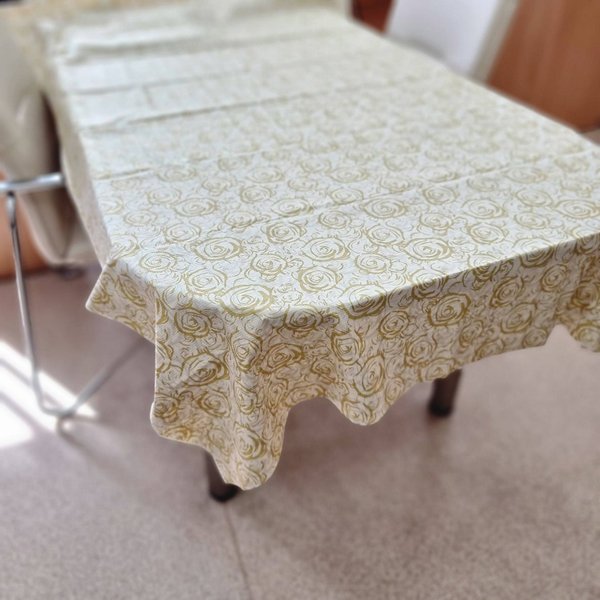 Биоразлагаемая скатерть, бело- - Биоразлагаемая скатерть, бело-золотая