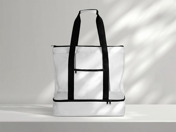 Сумка для шопинга и пляжа «Coolmesh» с изотермическим отделением внизу - Сумка для шопинга и пляжа «Coolmesh» с изотермическим отделением внизу