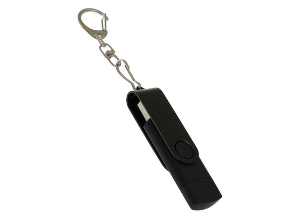 USB 3.0- флешка на 64 Гб с поворотным механизмом и дополнительным разъемом Type-C - USB 3.0- флешка на 64 Гб с поворотным механизмом и дополнительным разъемом Type-C