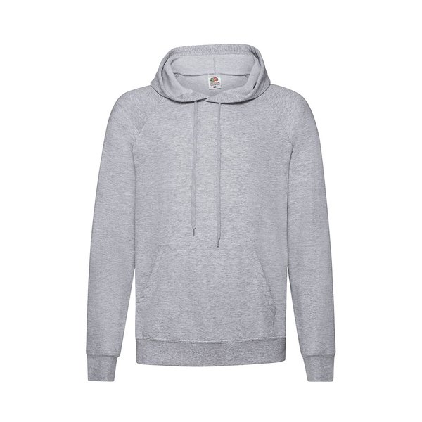 Толстовка без начеса LIGHTWEIGHT HOODED SWEAT 240 - Толстовка мужская "LIGHTWEIGHT", серый меланж_S, 80% хлопок, 20% полиэстер, 240 г/м2