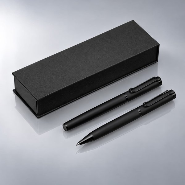 Подарочный набор из 2-х ручек «Black Lama» soft-touch - Подарочный набор из 2-х ручек «Black Lama» soft-touch