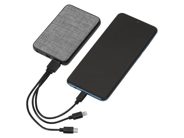 Внешний аккумулятор из rPET «Reborn», 5000 mAh - Внешний аккумулятор из rPET «Reborn», 5000 mAh