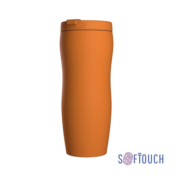 Термостакан "Монтана" 400 мл, покрытие soft touch - Термостакан "Монтана" 400 мл, покрытие soft touch оранжевый