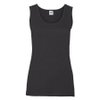 Майка женская "Lady-Fit Valueweight Vest", черный_L, 100% х/б, 165 г/м2