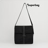 Шоппер Superbag Companion, с тремя отделениями, боковым креплением (карабин) и карманом (черный)