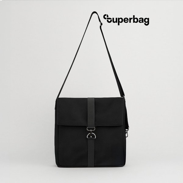 Шоппер Superbag Companion, с тремя отделениями, боковым креплением (карабин) и карманом - Шоппер Superbag Companion, с тремя отделениями, боковым креплением (карабин) и карманом (черный)
