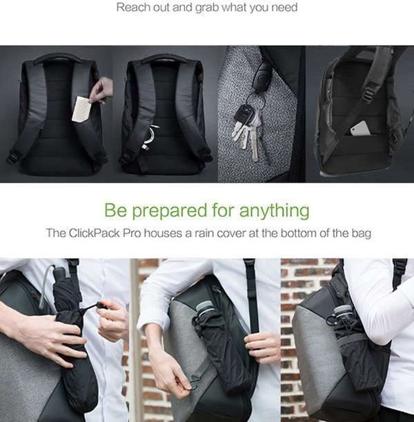 Рюкзак KORIN ClickPack Pro 46х34х16 см, комбинированный черный/серый - Рюкзак KORIN ClickPack Pro 46х34х16 см, комбинированный черный/серый
