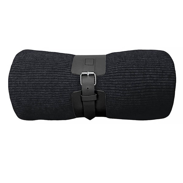 Плед "Belt"; жёлтый; 130 х 180 см; 100% акрил, с поясом - Плед "Belt"; чёрный; 130 х 180 см; 100% акрил, с поясом