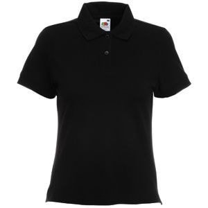 Поло женское POLO LADY-FIT 210 - Поло "Lady-Fit Polo", черный_XS, 97% х/б, 3% эластан, 220 г/м2