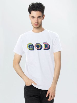футболка мужская «новый god», белая
