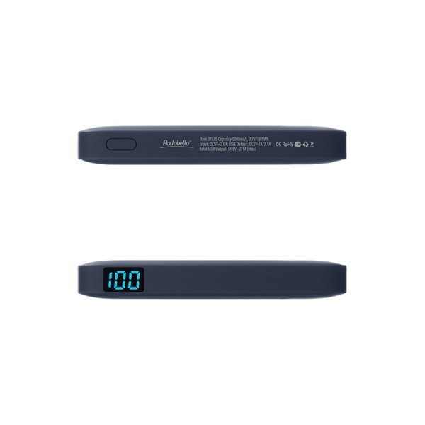 Внешний аккумулятор с подсветкой Анкор (Ancor) 5000 mAh, синий