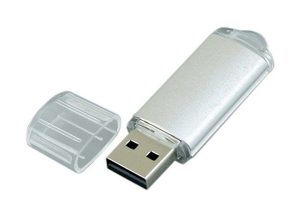 USB 2.0- флешка на 64 Гб с прозрачным колпачком - USB 2.0- флешка на 64 Гб с прозрачным колпачком