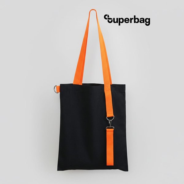Шоппер Superbag black с ремувкой 4sb - Шоппер Superbag black с ремувкой 4sb (чёрный с оранжевым)