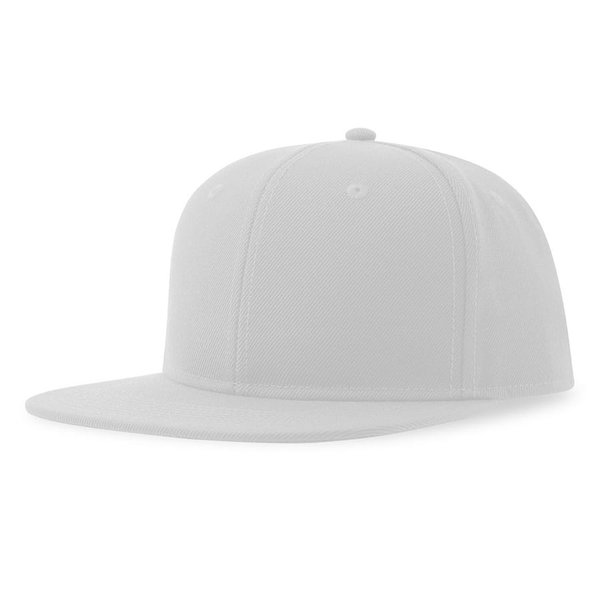 Бейсболка SNAP BACK-S, 6 клиньев, пластиковая застежка - Бейсболка "SNAP BACK-S", 6 клиньев, пластик. застежка, белый, 100% перераб. полиэстер, 300 гр/м2