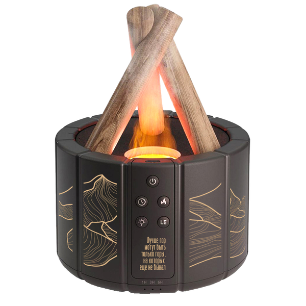 Светодиодный USB увлажнитель-аромадиффузор Bonfire с пультом Д/У, чёрный - Светодиодный USB увлажнитель-аромадиффузор Bonfire с пультом Д/У, чёрный