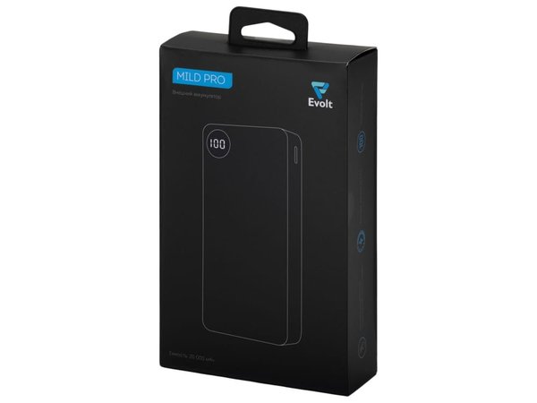 Внешний аккумулятор «Mild Pro» c быстрой зарядкой QC/PD, металлик soft-touch, 20 000 mAh - Внешний аккумулятор «Mild Pro» c быстрой зарядкой QC/PD, металлик soft-touch, 20 000 mAh