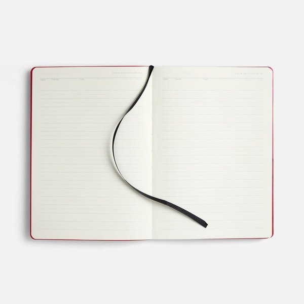 Ежедневник Doppio, недатированный, черный с красным