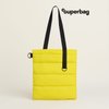 Шоппер Superbag Bubble, стёганый, с магнитной кнопкой (жёлтый с чёрным)