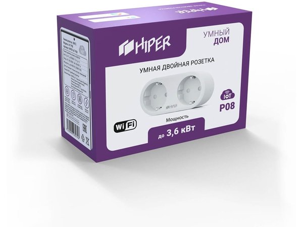 Умная двойная розетка «IoT P08» - Умная двойная розетка «IoT P08»