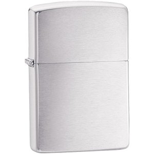 зажигалка zippo classic brushed, серебристая