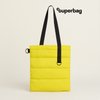 Шоппер Superbag Bubble, стёганый, с магнитной кнопкой (жёлтый с чёрным)