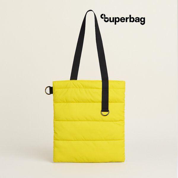 Шоппер Superbag Bubble, стёганый, с магнитной кнопкой - Шоппер Superbag Bubble, стёганый, с магнитной кнопкой (жёлтый с чёрным)