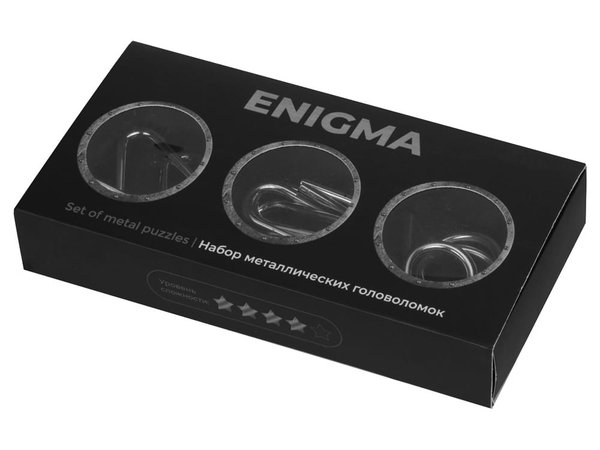 Набор из 3 металлических головоломок в мешочках «Enigma» - Набор из 3 металлических головоломок в мешочках «Enigma»