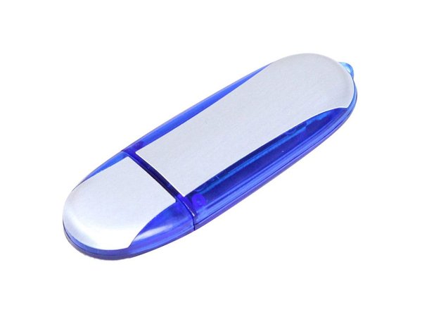 USB 2.0- флешка промо на 8 Гб овальной формы - USB 2.0- флешка промо на 8 Гб овальной формы