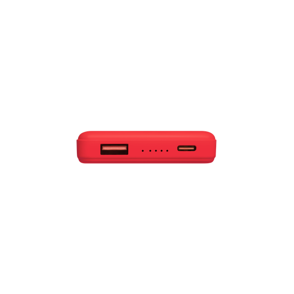 Внешний аккумулятор Ларго PD (Largo PD) 5000mAh с функцией беспроводной зарядки 15W, красный